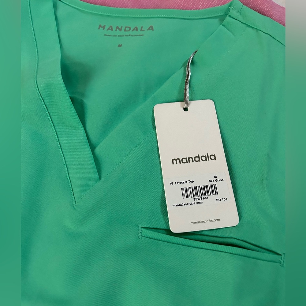 Mandala brand scrub top